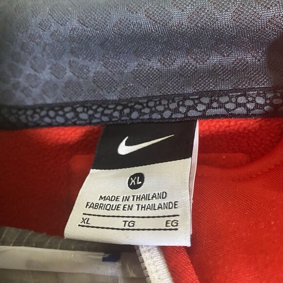 KOBE BRYANT Nike Track Style Jacket Mens XL 406054-611 Red Black Full Zip FLAW - Picture 9 of 16